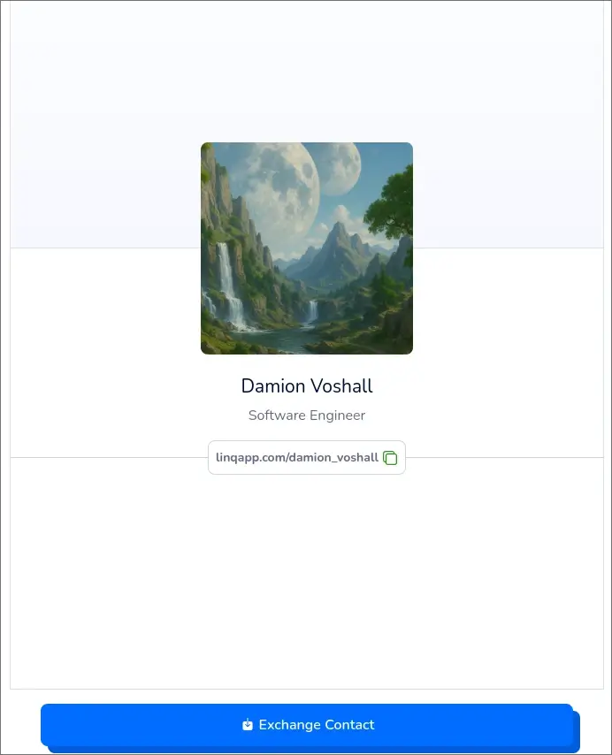 linq digital business card